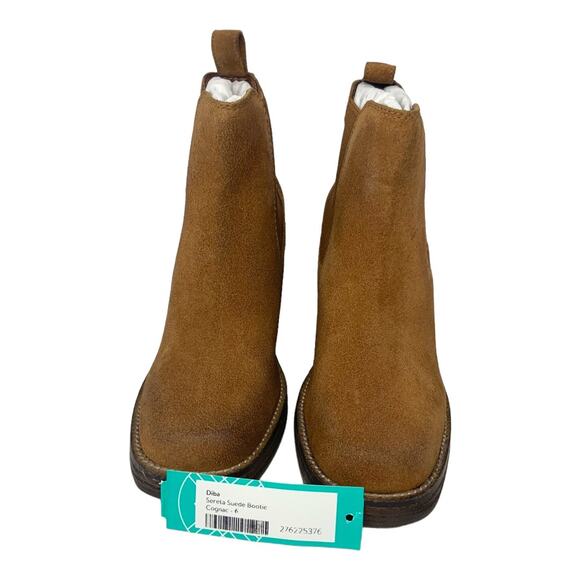 Diba Sereta Suede Bootie Cognac Size 6 NWT $159 MSRP - Picture 3 of 6